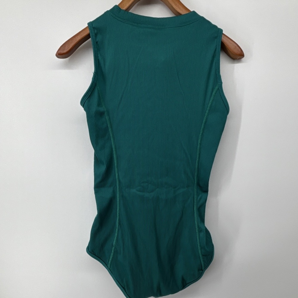 TomboyX Zip Front Gender Neutral Inclusive Bathing Suit Green One Piece RM141013 - Picture 4 of 4